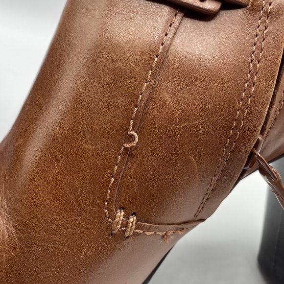 Tory Burch Women's Colton Leather‎ Booties in Almond - Picture 9 of 13